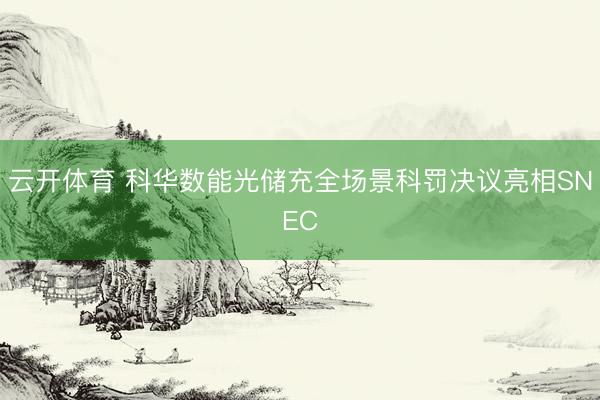 云开体育 科华数能光储充全场景科罚决议亮相SNEC