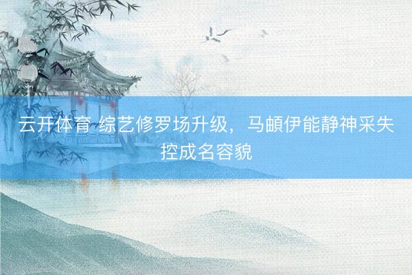 云开体育 综艺修罗场升级，马頔伊能静神采失控成名容貌